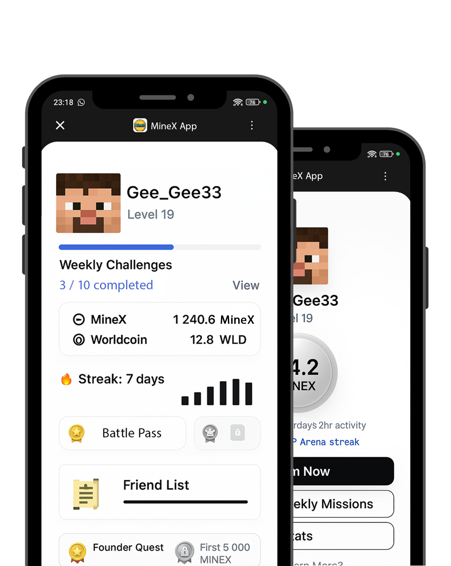 MineX Mobile App - Track Your Minecraft Items on Worldcoin